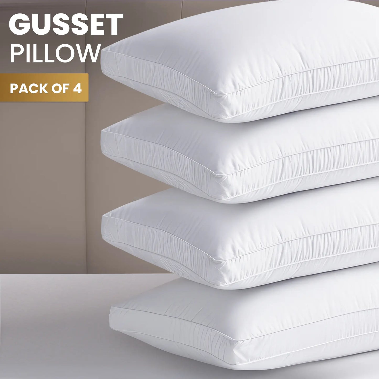 Utopia Bedding Gusseted Pillows Set - King, Queen, Standard