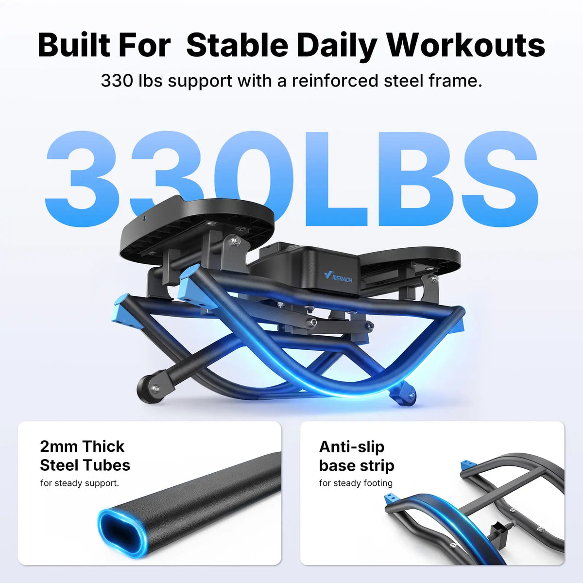 Rocking Stepper Ski Machine - 330 lbs Capacity