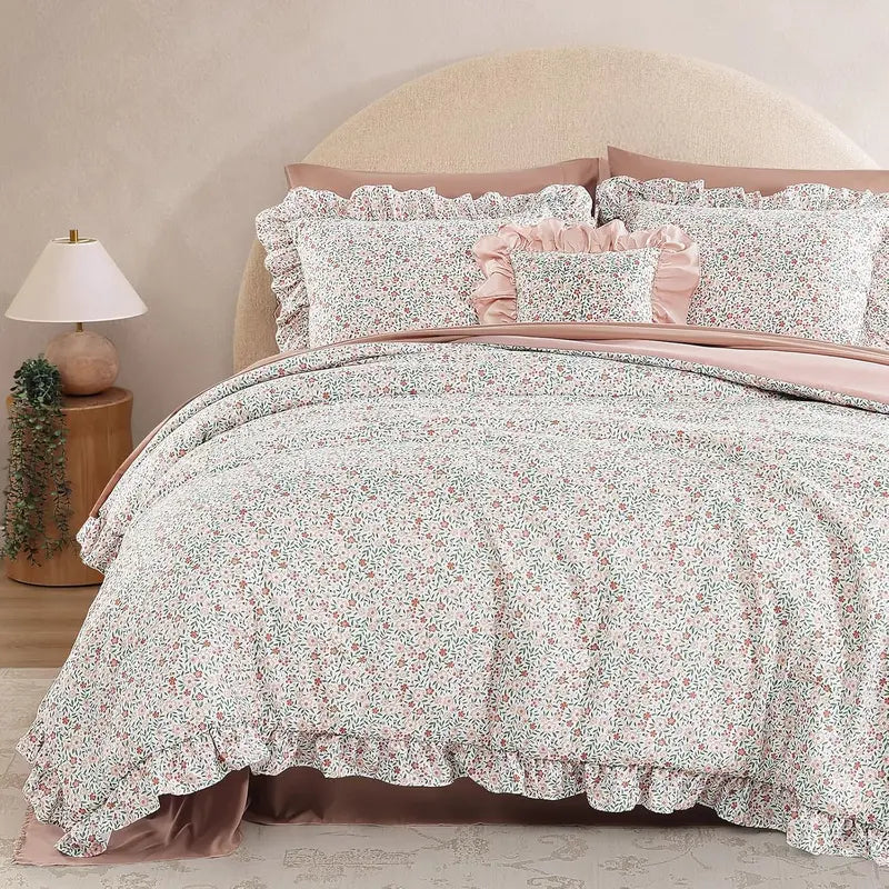 Modern Farmhouse 7Pcs Microfiber Comforter Set