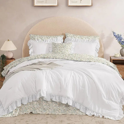 Modern Farmhouse 7Pcs Microfiber Comforter Set