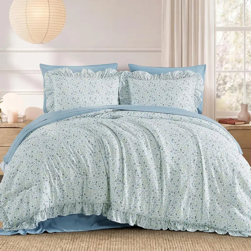 Modern Farmhouse 7Pcs Microfiber Comforter Set