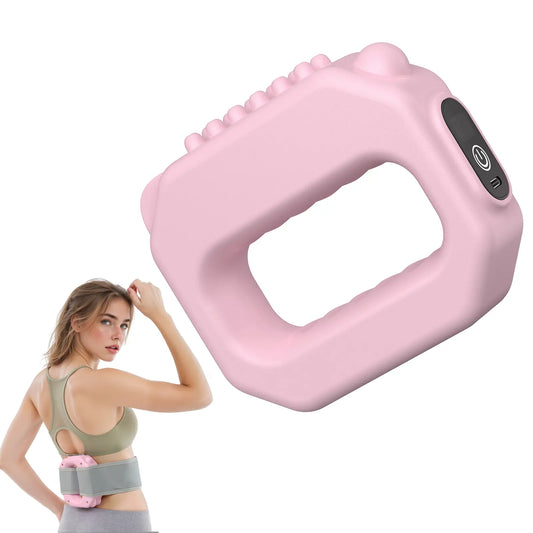 Portable Cordless Percussive Massager | 6 Speeds Deep Tissue Relief for Neck, Shoulder & Whole Body, Pink & Gray