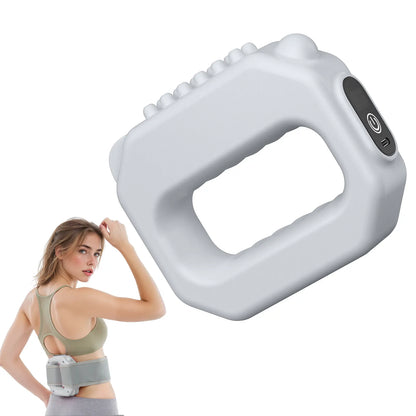 Portable Cordless Percussive Massager | 6 Speeds Deep Tissue Relief for Neck, Shoulder & Whole Body, Pink & Gray