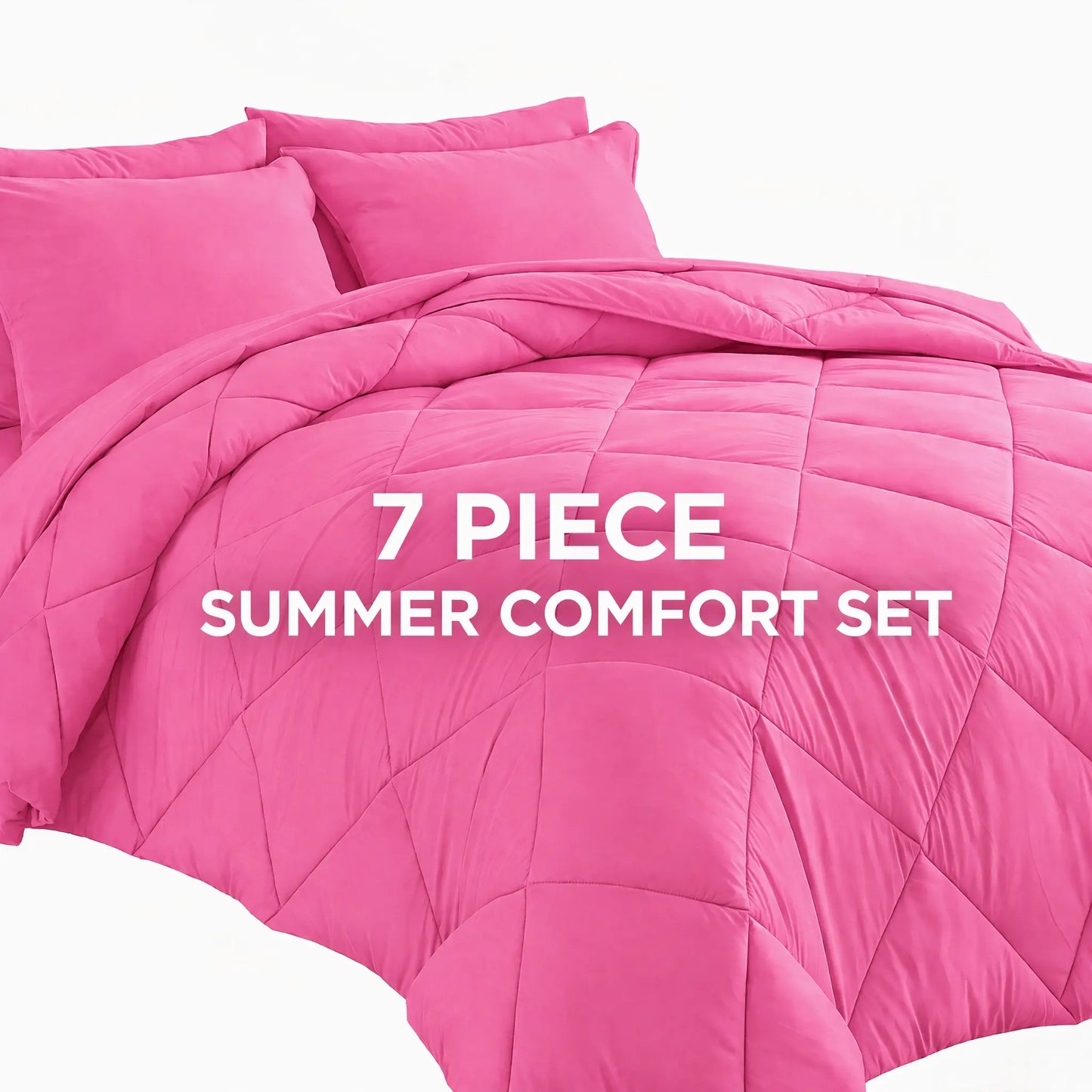 7-Piece Quilted Comforter Set Full/Queen/King