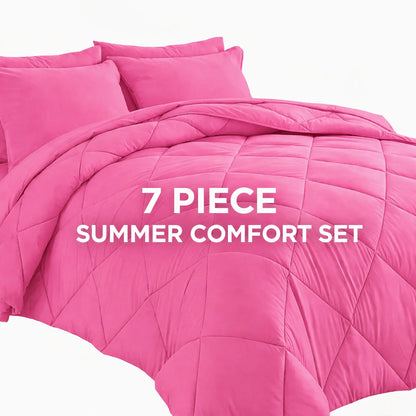 7-Piece Quilted Comforter Set Full/Queen/King