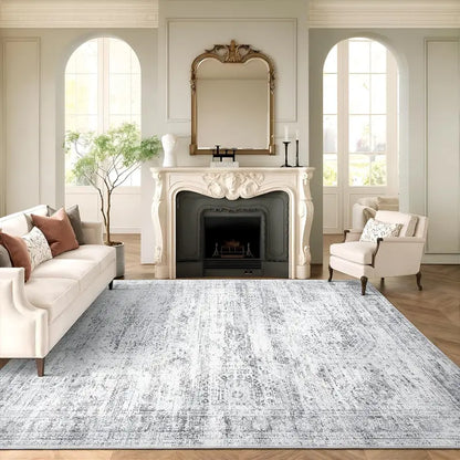 Art&Tuft Vintage Beige Washable Non-Slip Rug