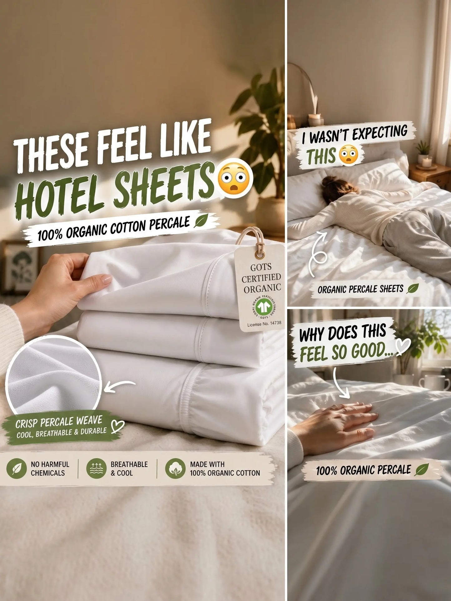 Organic Cotton Twin Bedding Set - Hotel Quality