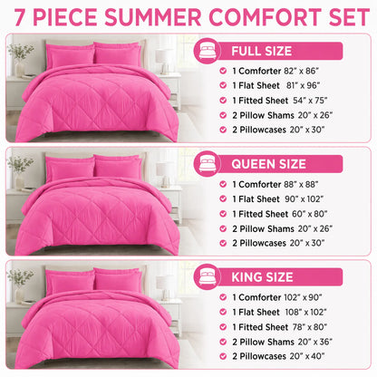 7-Piece Quilted Comforter Set Full/Queen/King
