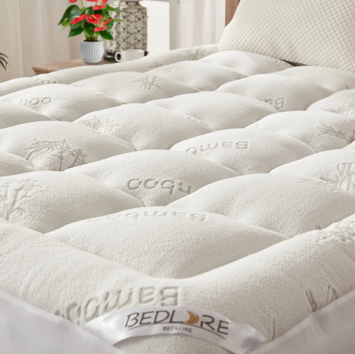 ☁️Cooling Mattress Topper for Back Pain - Extra Thick Fitted Sheet