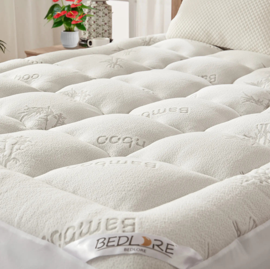 ☁️Cooling Mattress Topper for Back Pain - Extra Thick Fitted Sheet