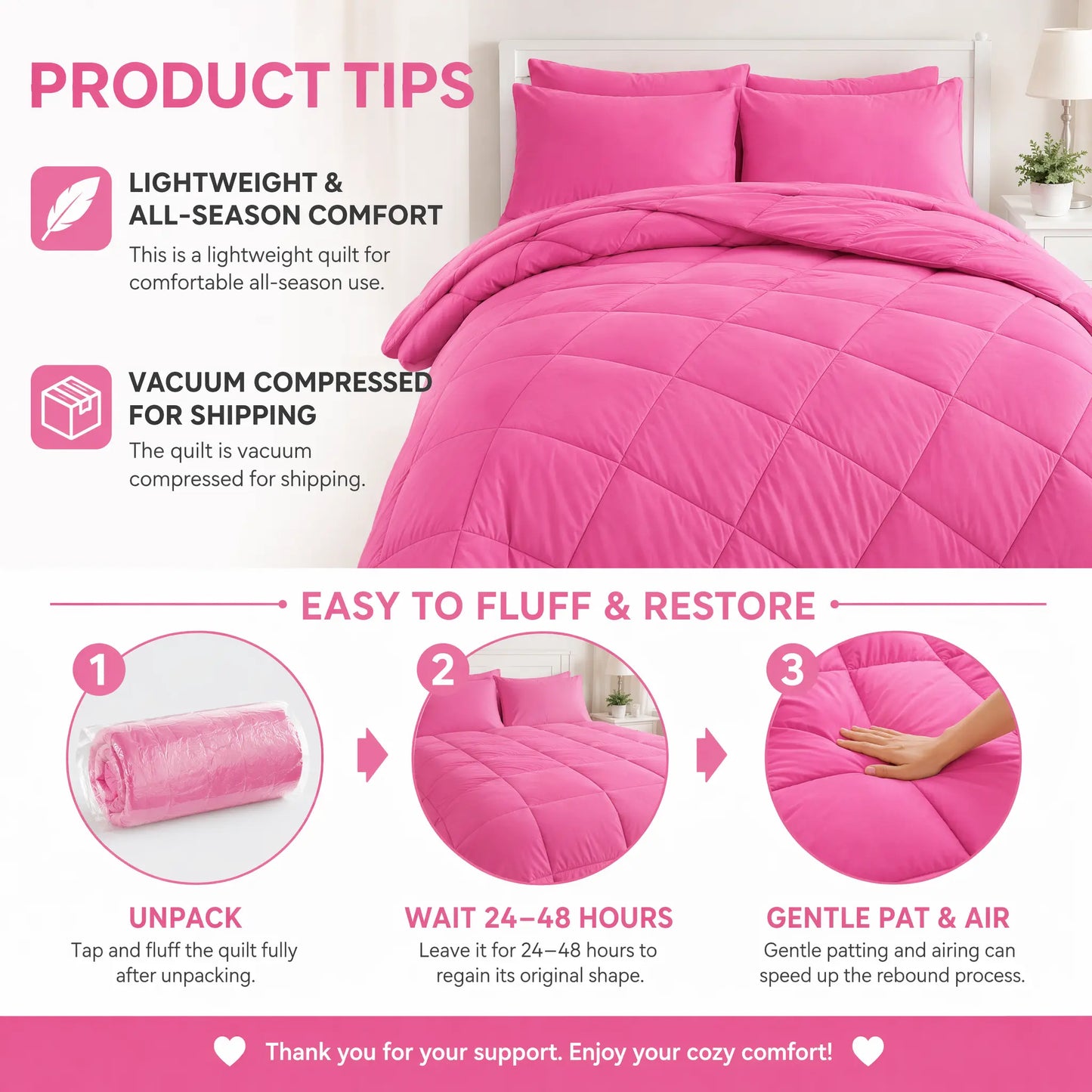 7-Piece Quilted Comforter Set Full/Queen/King