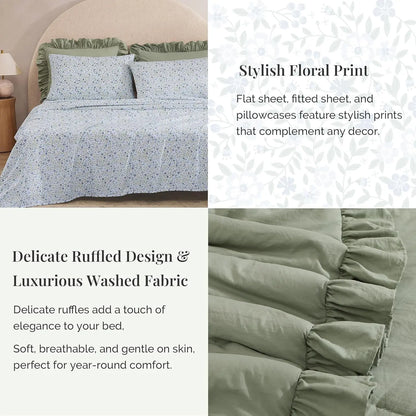Modern Farmhouse 7Pcs Microfiber Comforter Set
