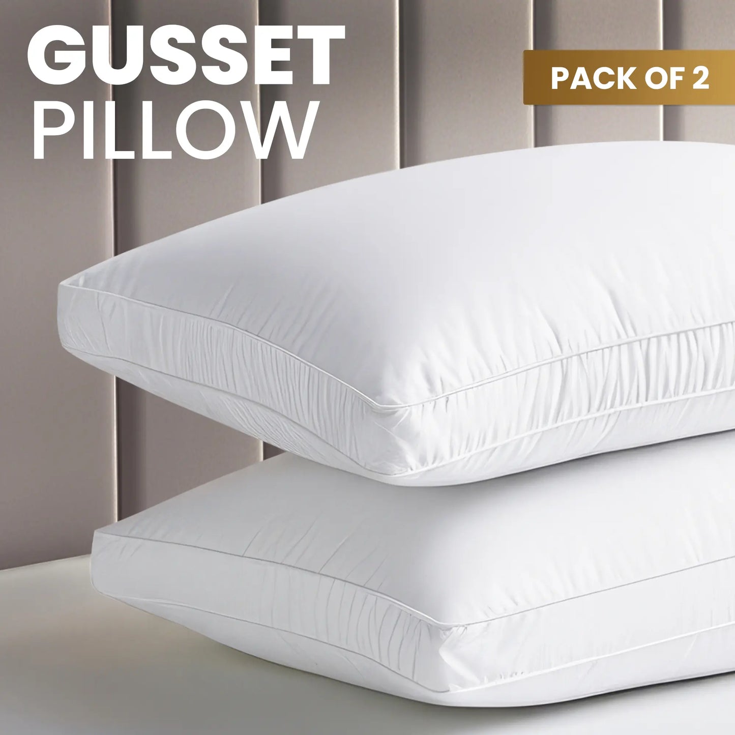 Utopia Bedding Gusseted Pillows Set - King, Queen, Standard