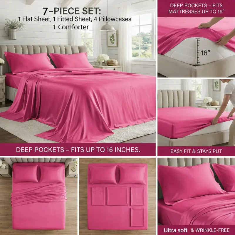 7-Piece Quilted Comforter Set Full/Queen/King