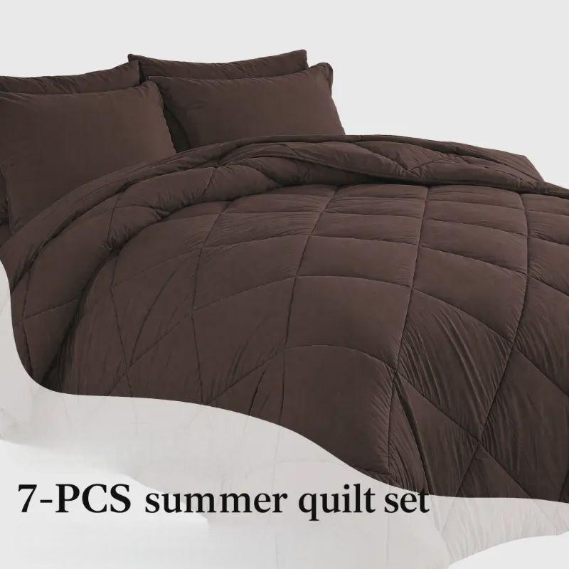 7-Piece Quilted Comforter Set Full/Queen/King