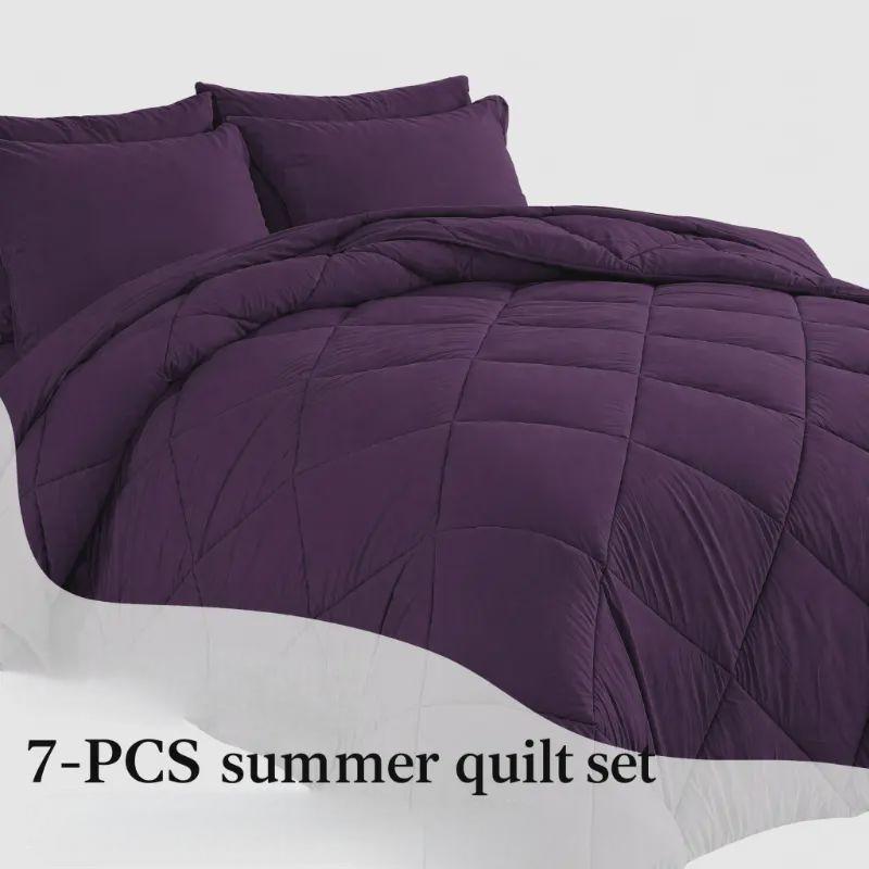 7-Piece Quilted Comforter Set Full/Queen/King