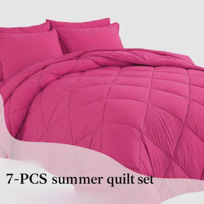 7-Piece Quilted Comforter Set Full/Queen/King