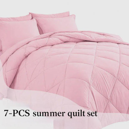 7-Piece Quilted Comforter Set Full/Queen/King