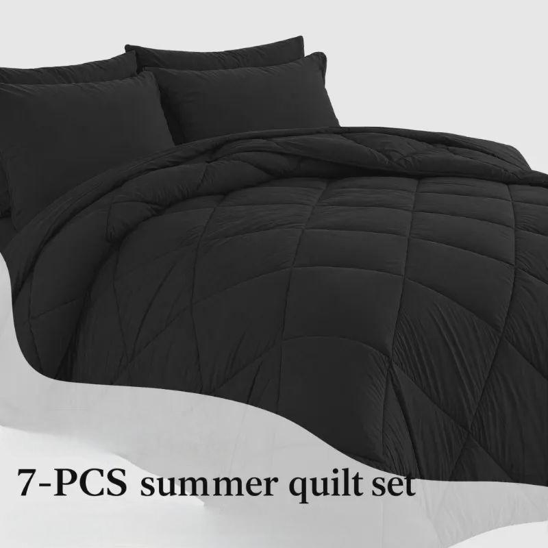 7-Piece Quilted Comforter Set Full/Queen/King