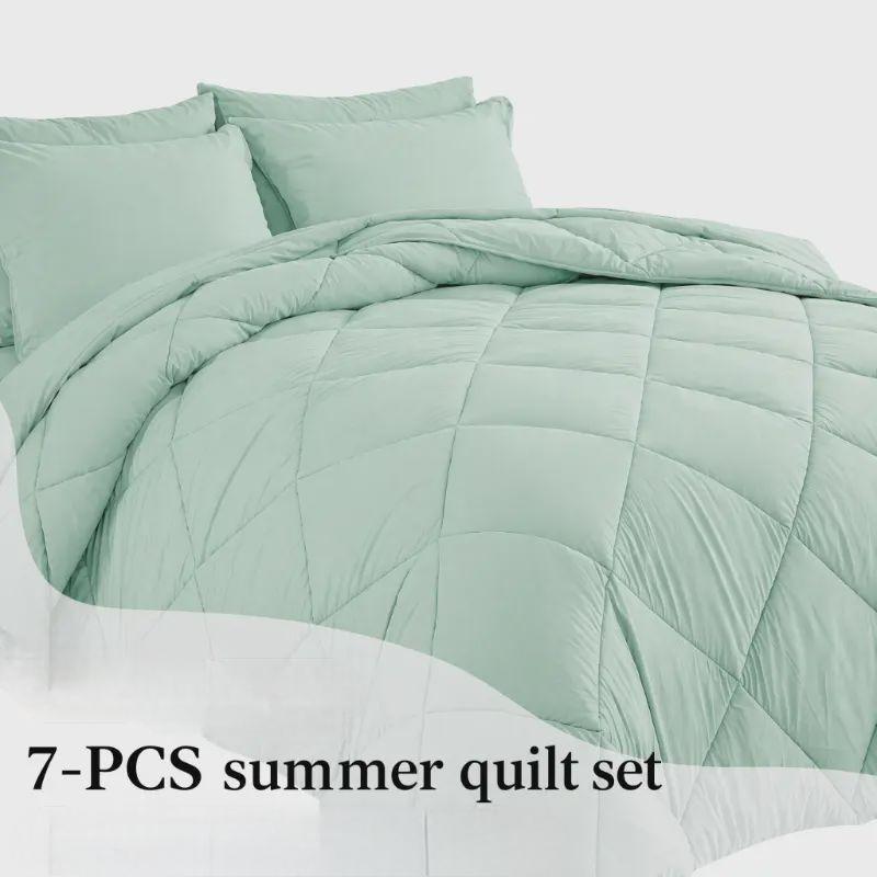 7-Piece Quilted Comforter Set Full/Queen/King