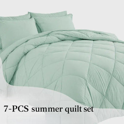 7-Piece Quilted Comforter Set Full/Queen/King