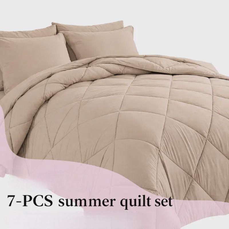 7-Piece Quilted Comforter Set Full/Queen/King
