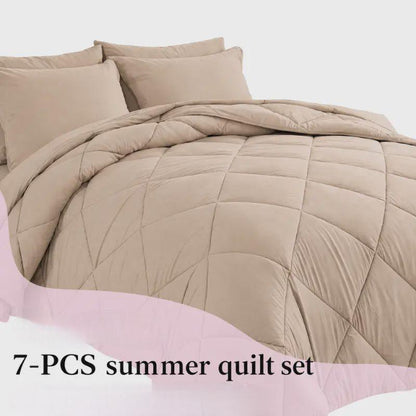 7-Piece Quilted Comforter Set Full/Queen/King
