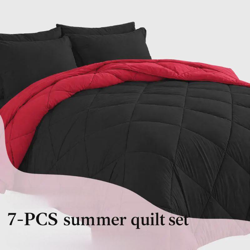 7-Piece Quilted Comforter Set Full/Queen/King