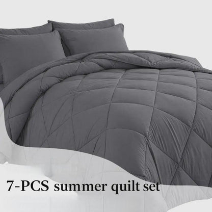 7-Piece Quilted Comforter Set Full/Queen/King